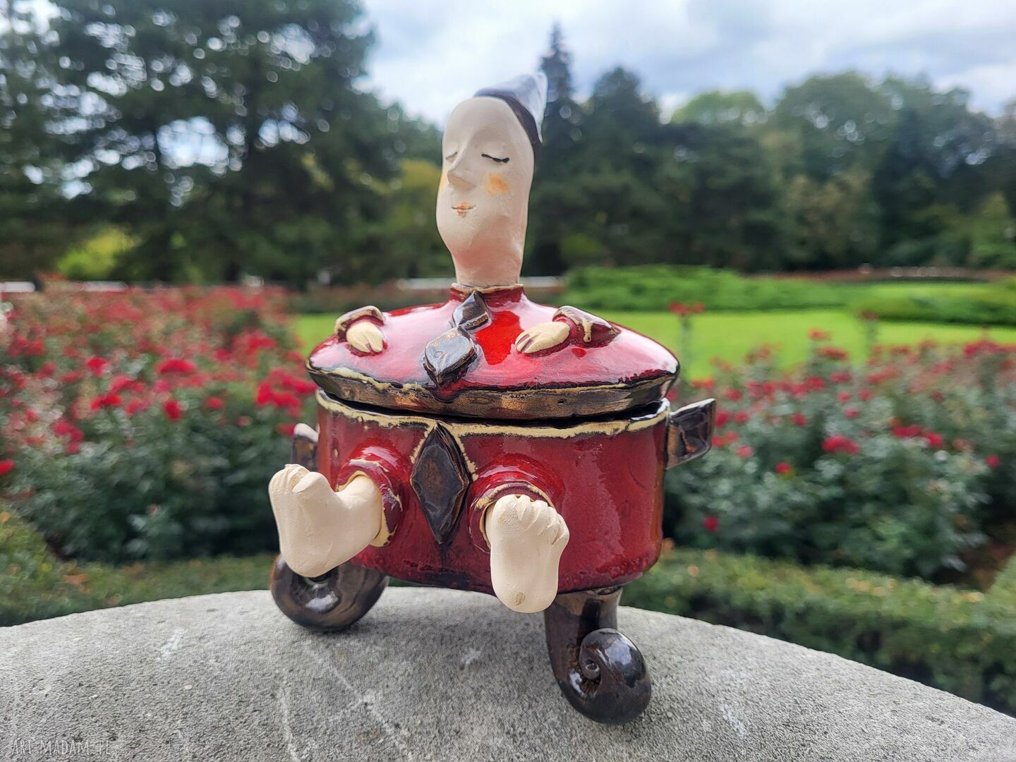 Pojemnik artystyczny z ceramiki handmade na biżuterię i drobiazgi