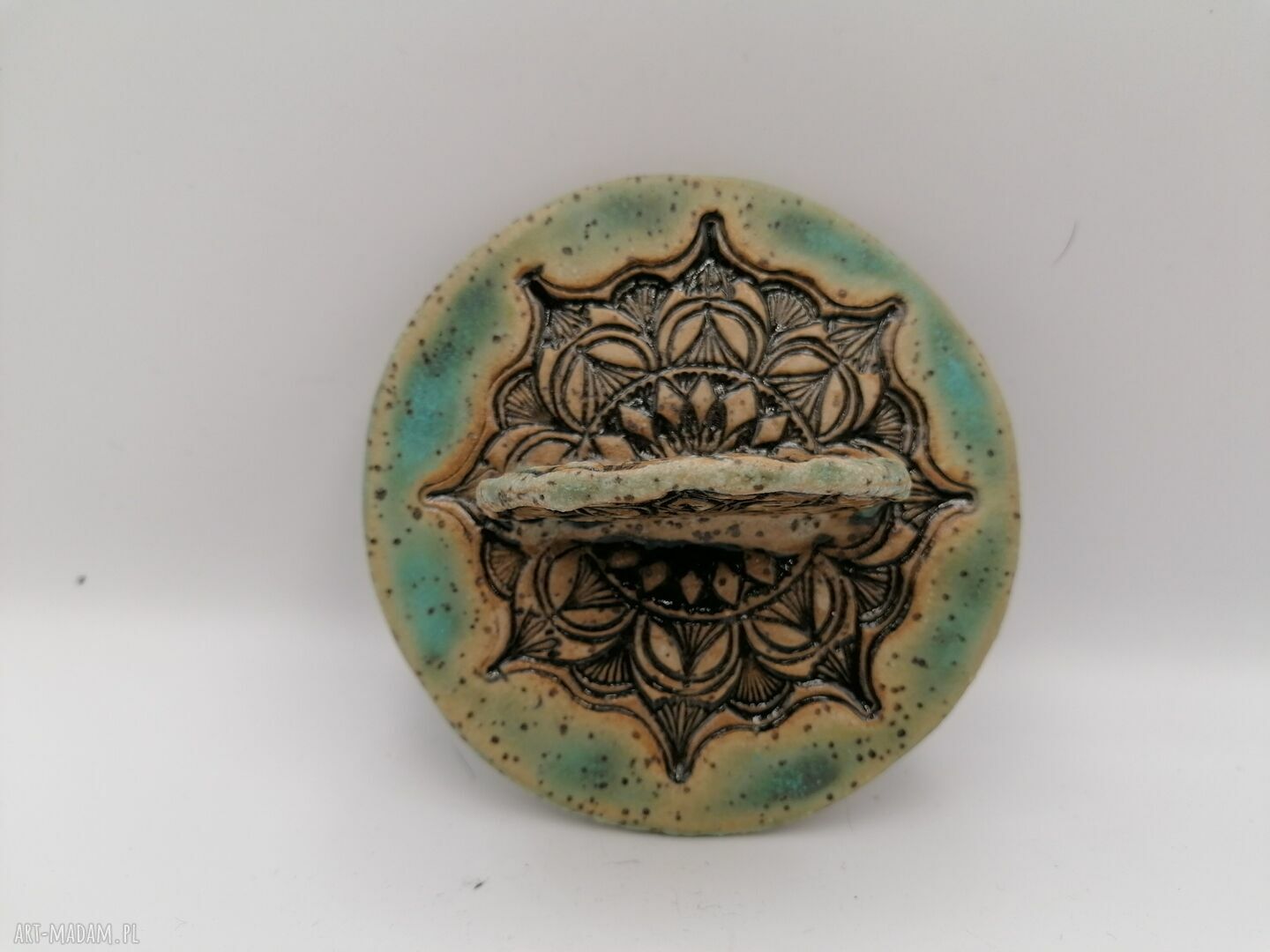 Pojemnik ceramiczny 'Mandala w turkusie'