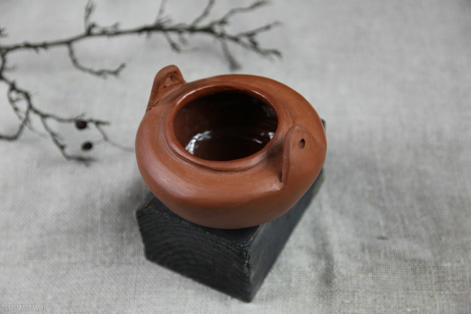 Pojemnik na ikebanę z terakoty - osłonka handmade dla Twoich kompozycji