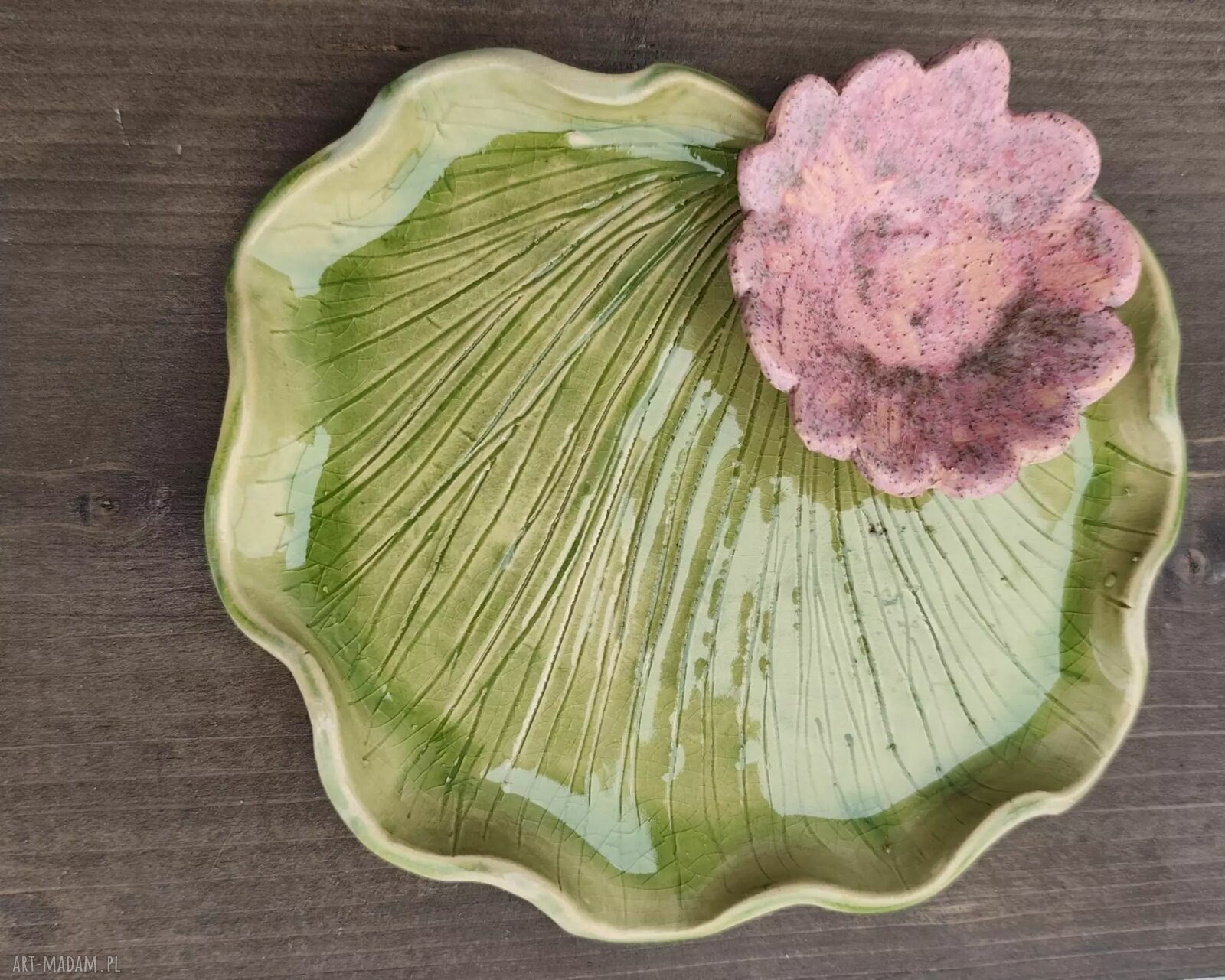 Ceramiczny pojemnik na świeczkę lub biżuterię - staw