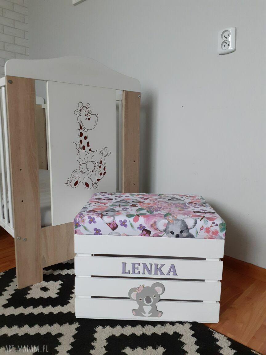 Pojemnik na zabawki KOALA - personalizowana skrzynia wspomnień dla dziewczynki
