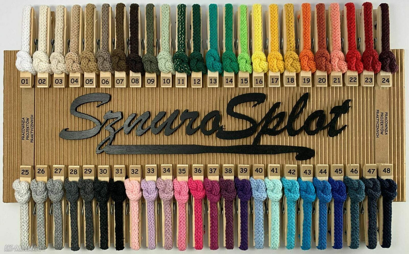 Pokrowce ze sznurka bawełnianego - 2 sztuki do pufy i stołka, styl skandynawski
