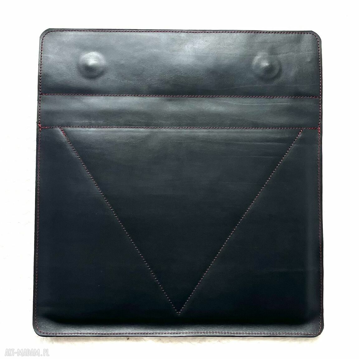 na laptopa: Pokrowiec na laptopa 13 cal z brązowej skóry. hand made