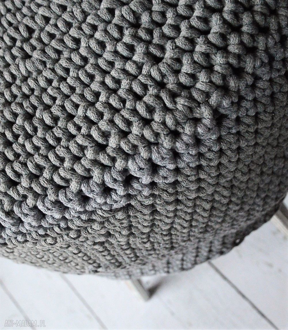 Pokrowiec puf zamówienie puftaboret dom szary siedzisko wykonany