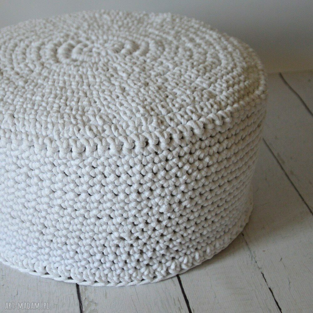 dom: pokrowiec na puf zamówienie handmade