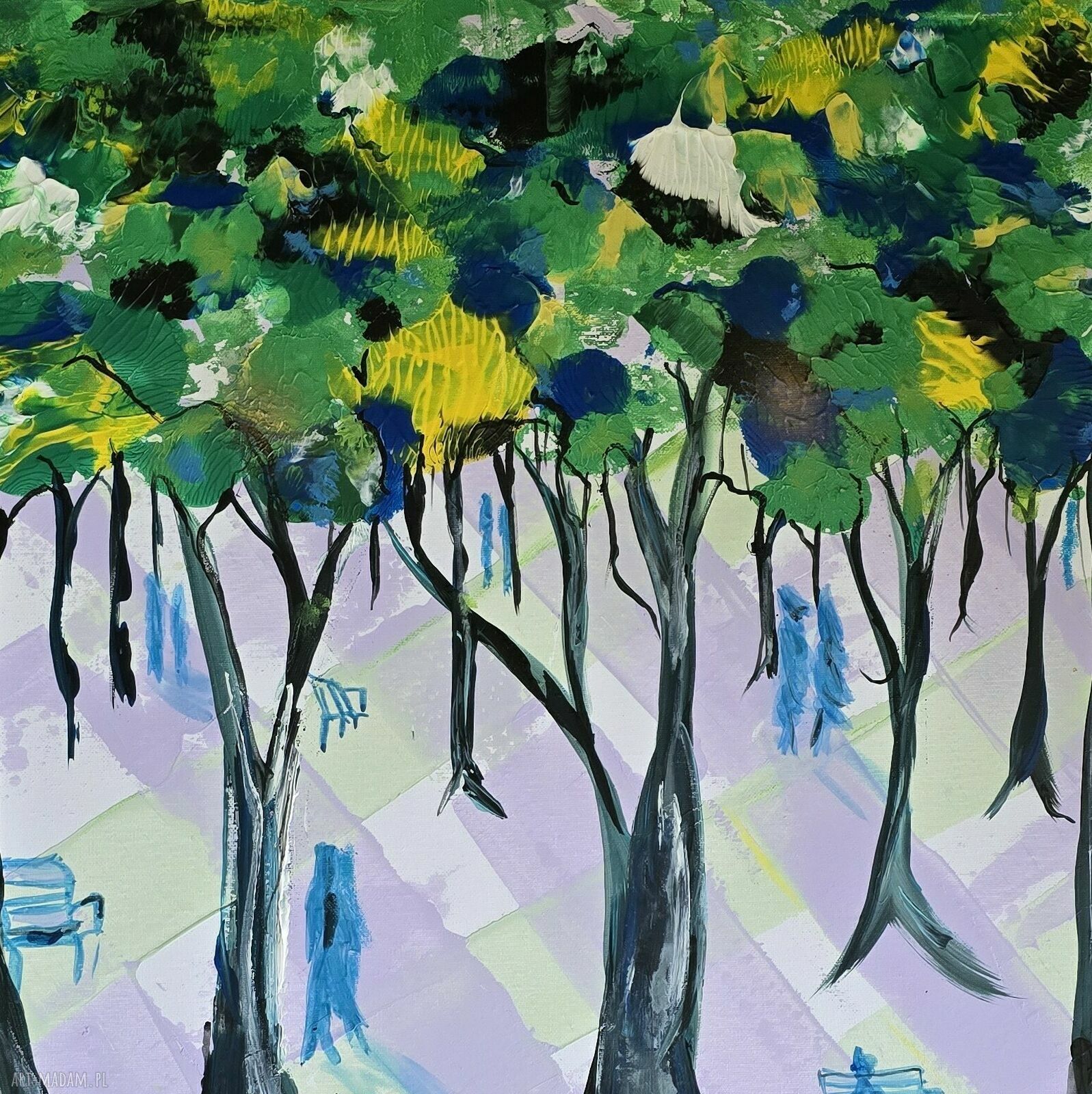 Pola Elizejskie - kompozycja 2 obrazów akrylowych 50x50x1 cm