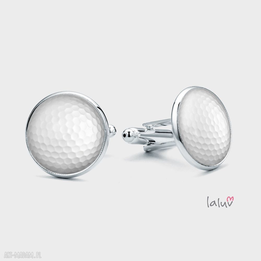 Spinki do mankietów Piłka golfowa - ręcznie robione spinki męskie