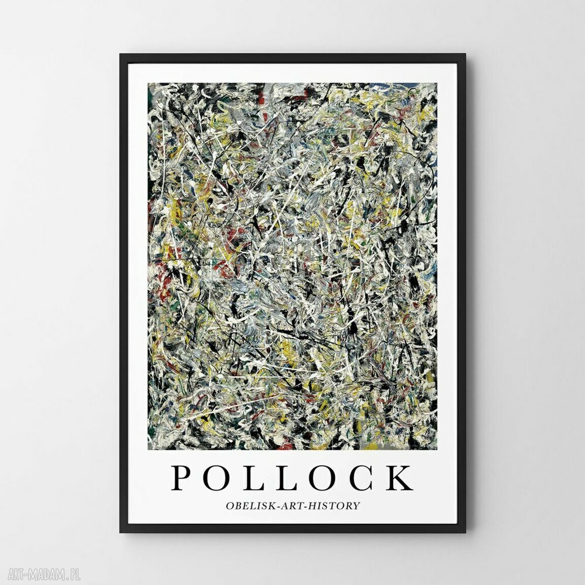 Pollock Obelisk - plakat abstrakcyjny 40x50 cm do salonu