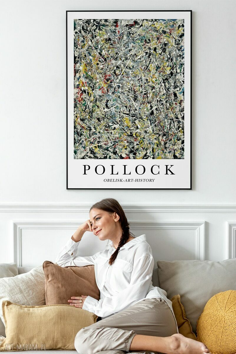 Pollock Obelisk - plakat abstrakcyjny 40x50 cm do salonu