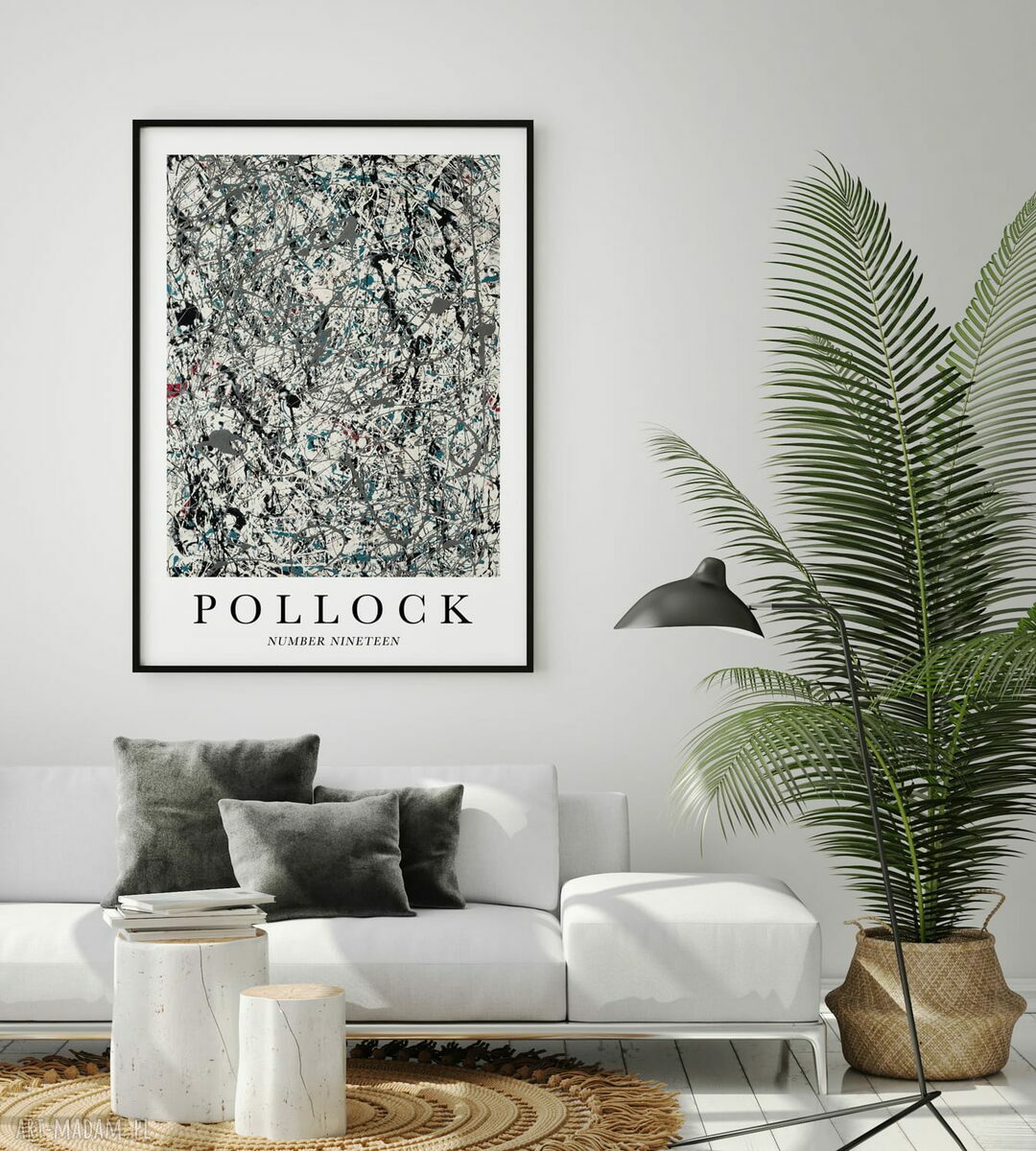 Plakat Pollock Number Nineteen - abstrakcja 50x70 cm