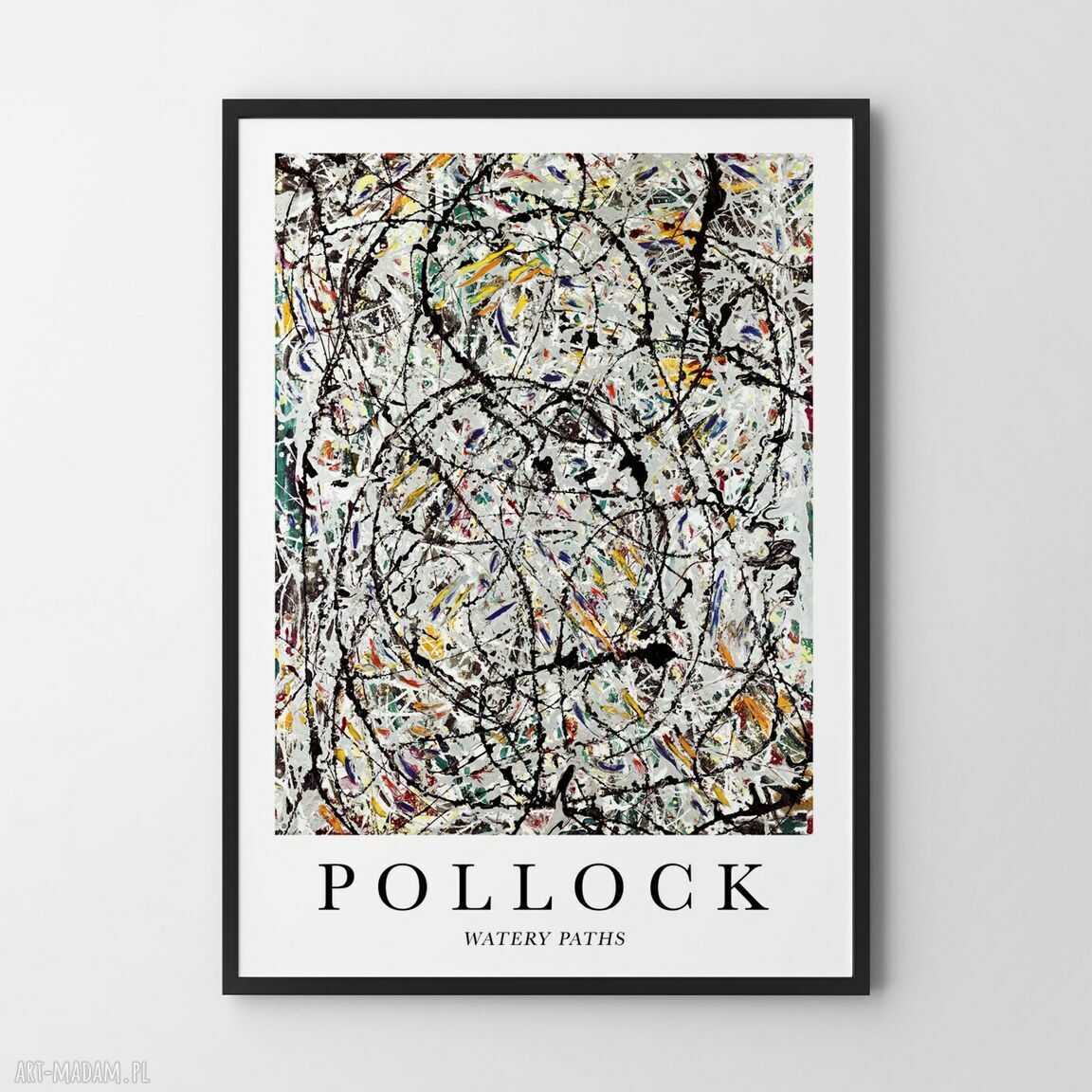 Pollock Watery Paths - plakat abstrakcyjny 50x70 cm