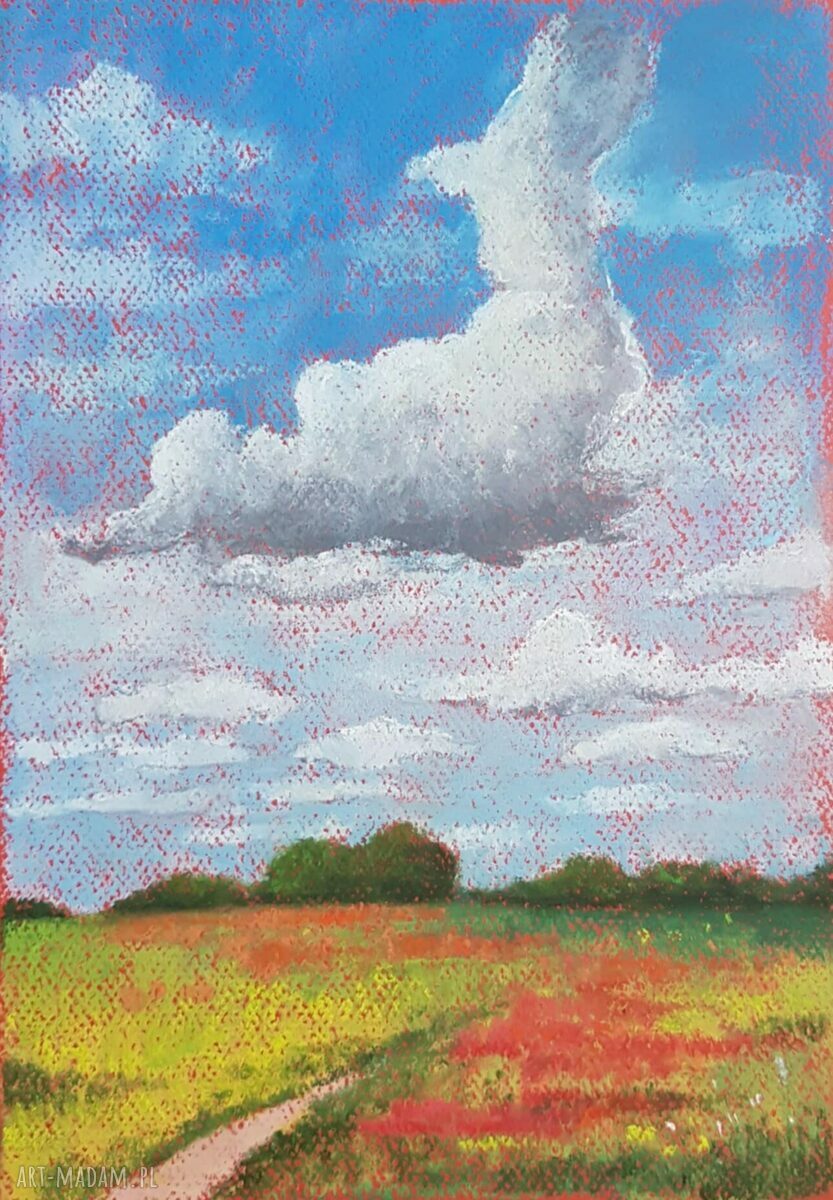 Polna Droga - rysunek pastelami suchymi A4