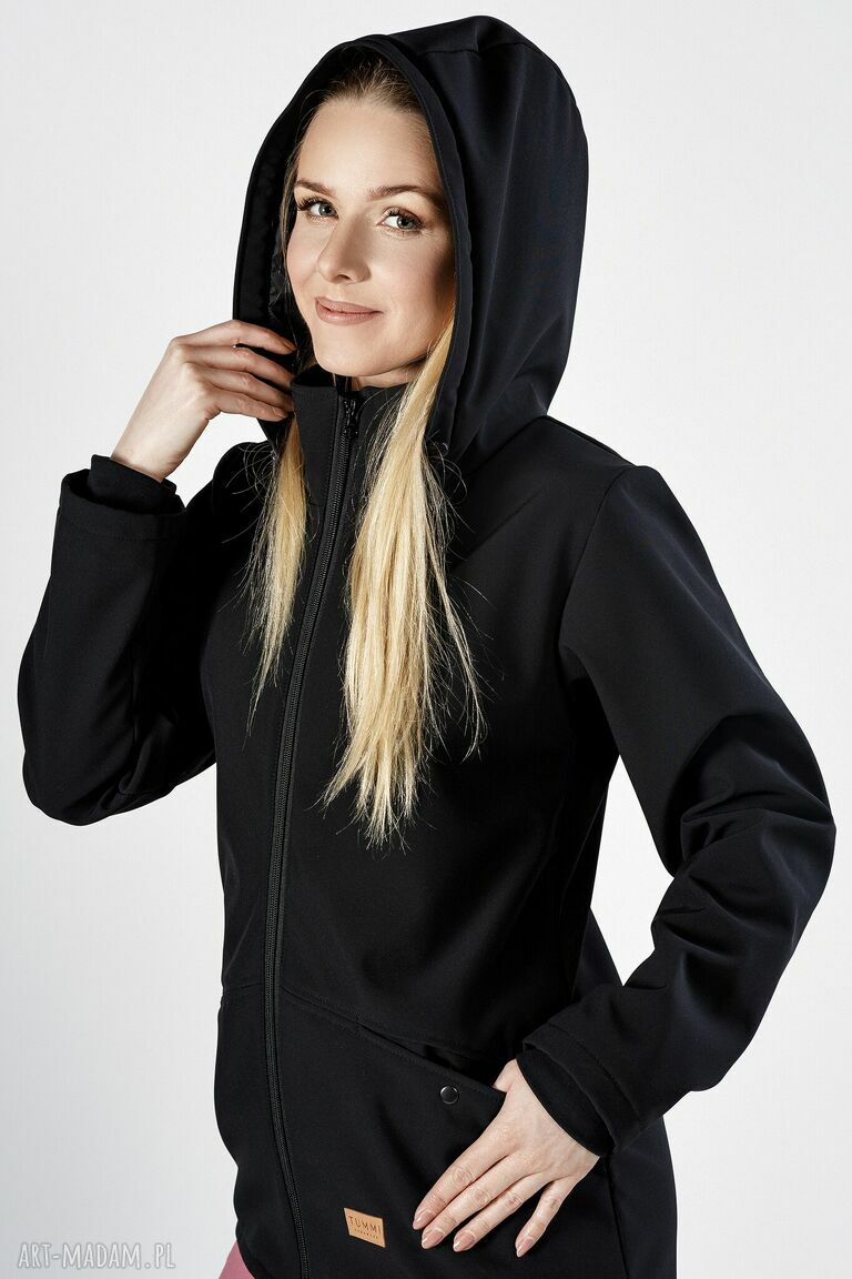 Kurtka softshell wiosnę jesień czarna przeciwdeszczowa polska
