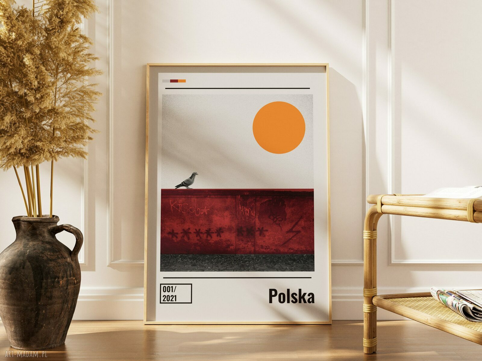 Plakat Polska - kolaż minimalistyczny A3 29,7 x 42 cm