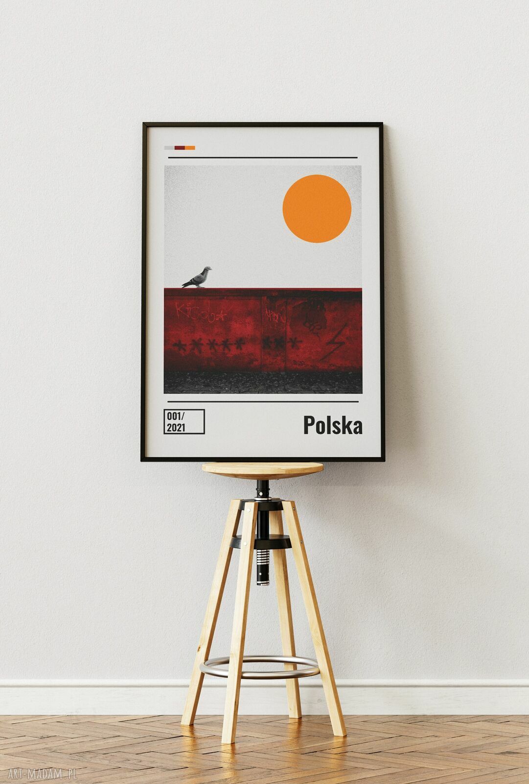 Plakat Polska - minimalistyczny kolaż 70x100 cm