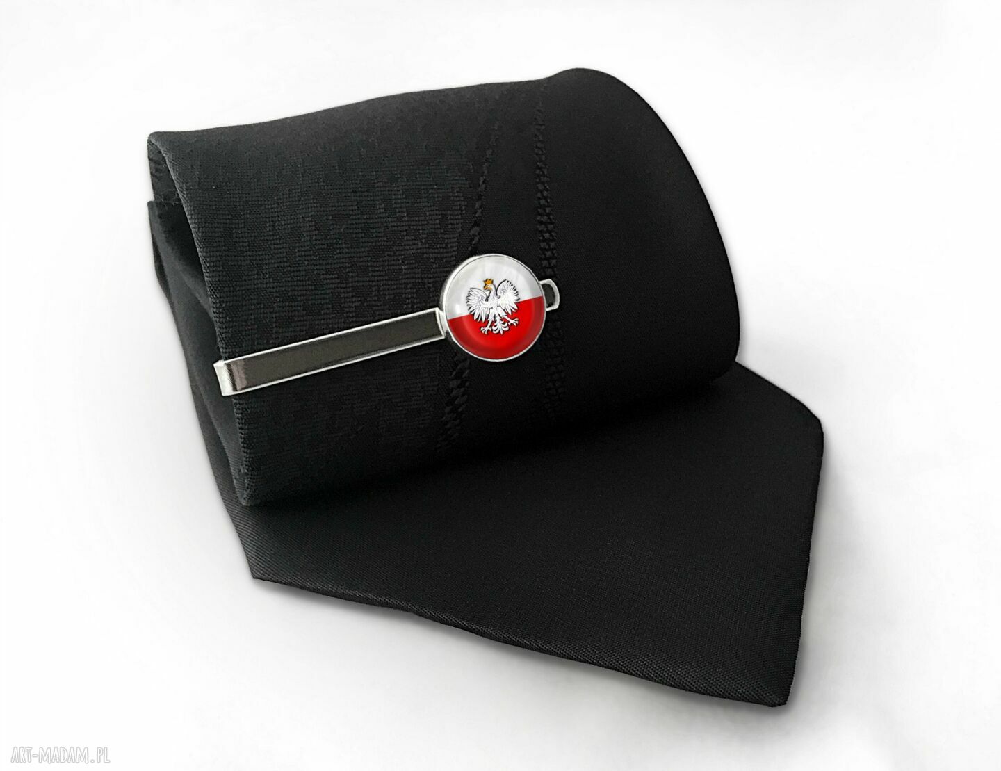 Polski Orzeł - spinka do krawata z powiększającym szkłem (patriotyczna, ręcznie robiona)
