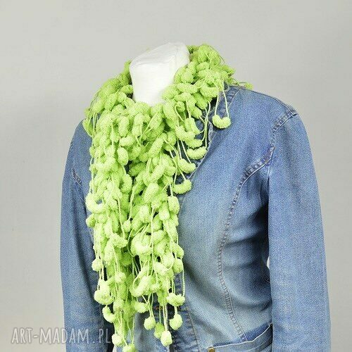 pom-pon scarf - pistacja