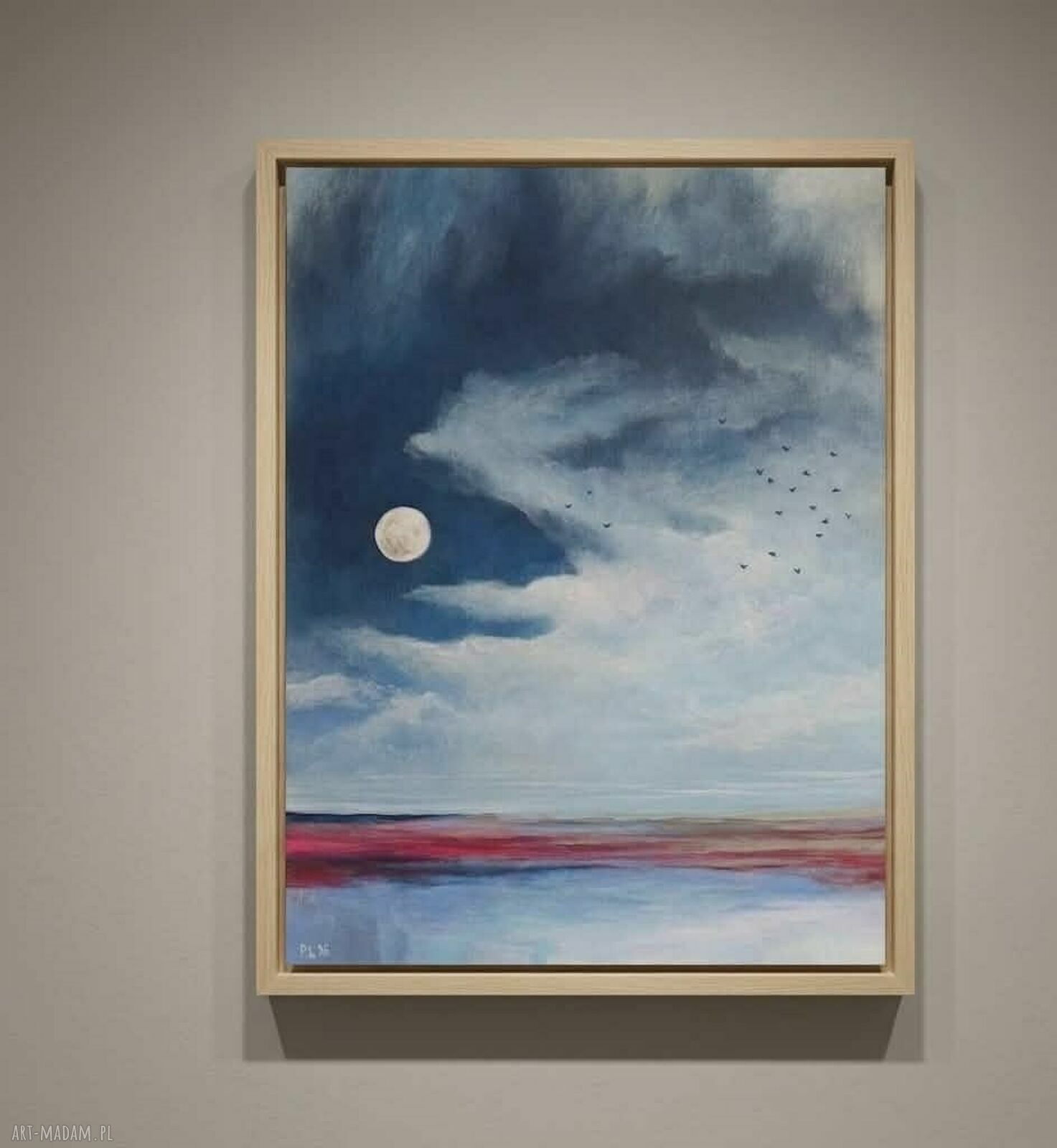 Pomiędzy nocą a świtem - obraz akrylowy 50x40 cm (pejzaż) na płótnie
