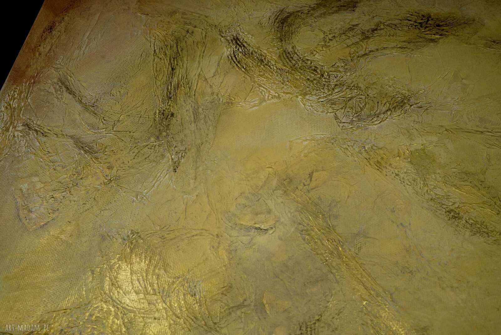Pomroki 2 - abstrakcyjny obraz strukturalny 3D (2 x 60 x 60 cm)