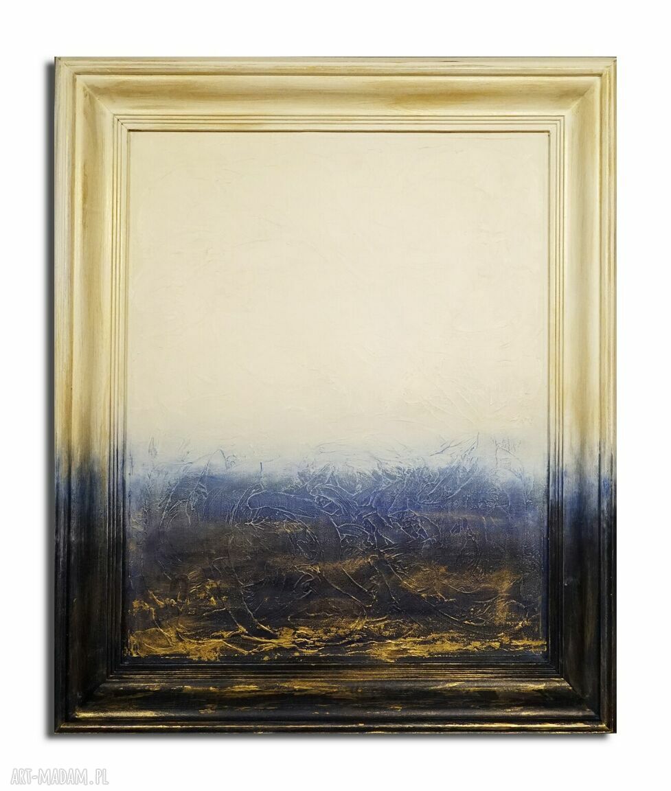 Pomroki 25 - obraz abstrakcyjny akrylowy 60x50 z ramą