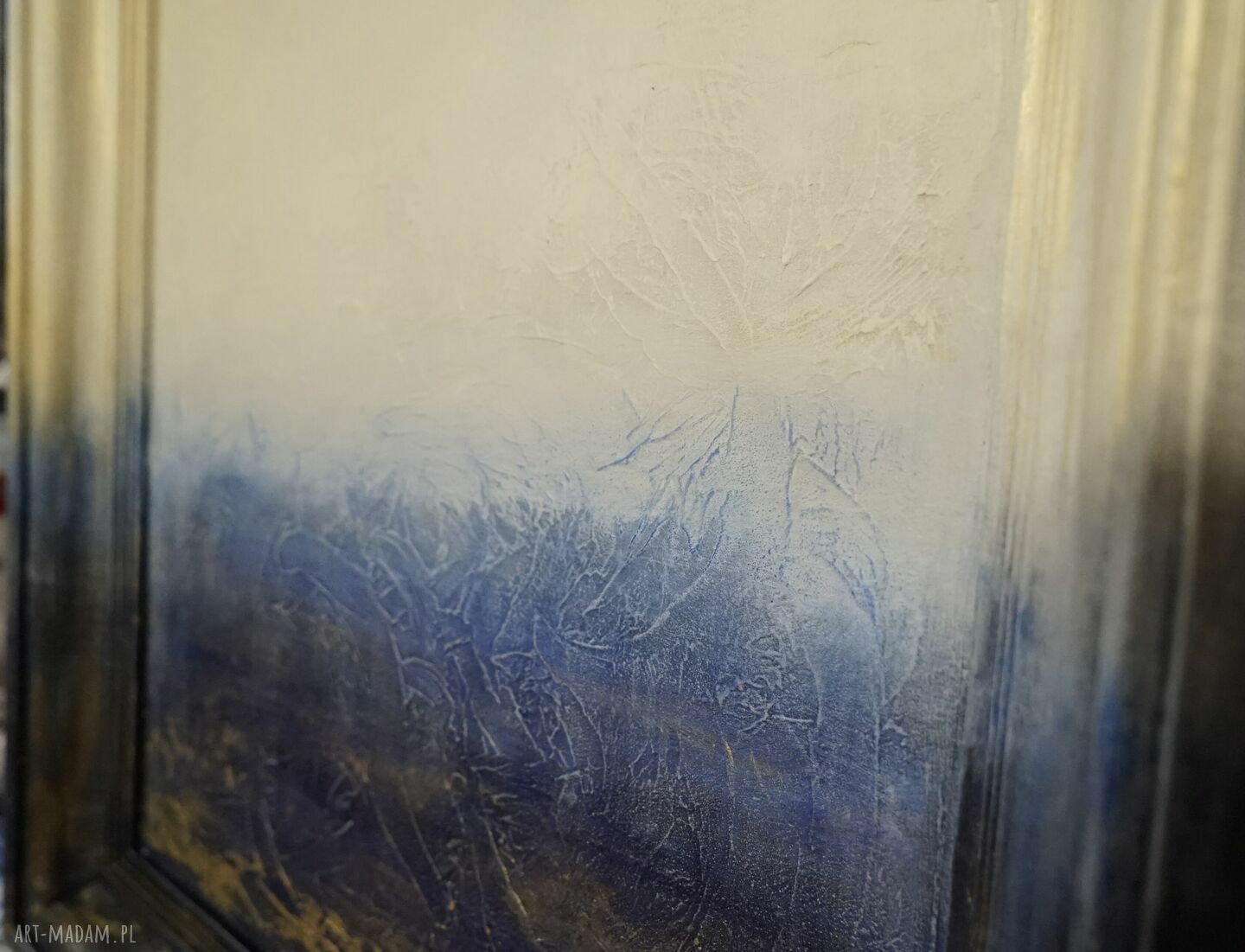 Pomroki 25 - obraz abstrakcyjny akrylowy 60x50 z ramą
