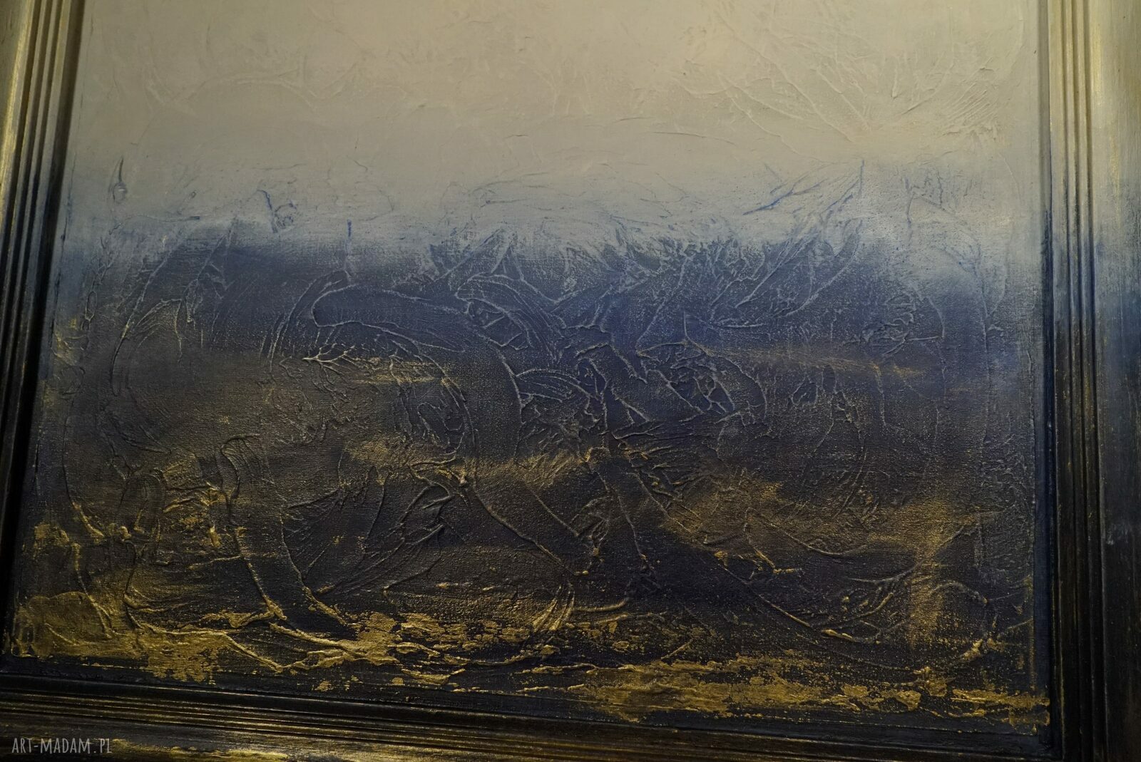 Pomroki 25 - obraz abstrakcyjny akrylowy 60x50 z ramą