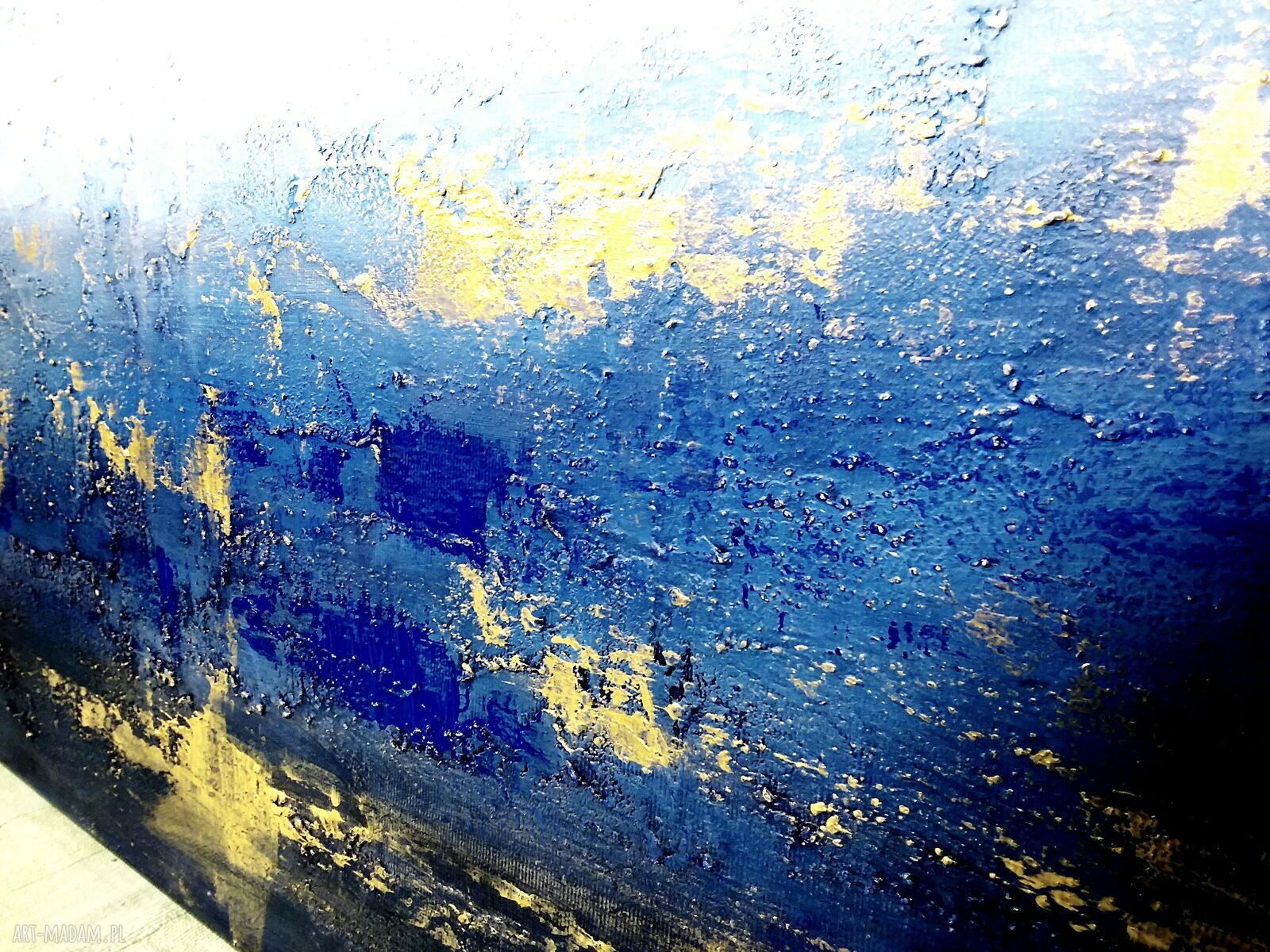 Pomroki 6 - obraz z mgłą i abstrakcją na płótnie 120x80 (akryl, struktura)