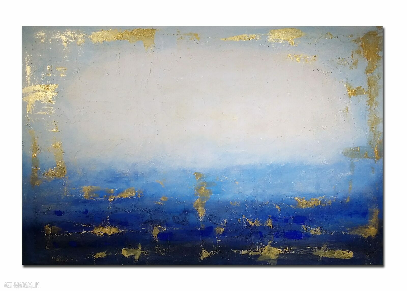 Pomroki 6 - obraz z mgłą i abstrakcją na płótnie 120x80 (akryl, struktura)