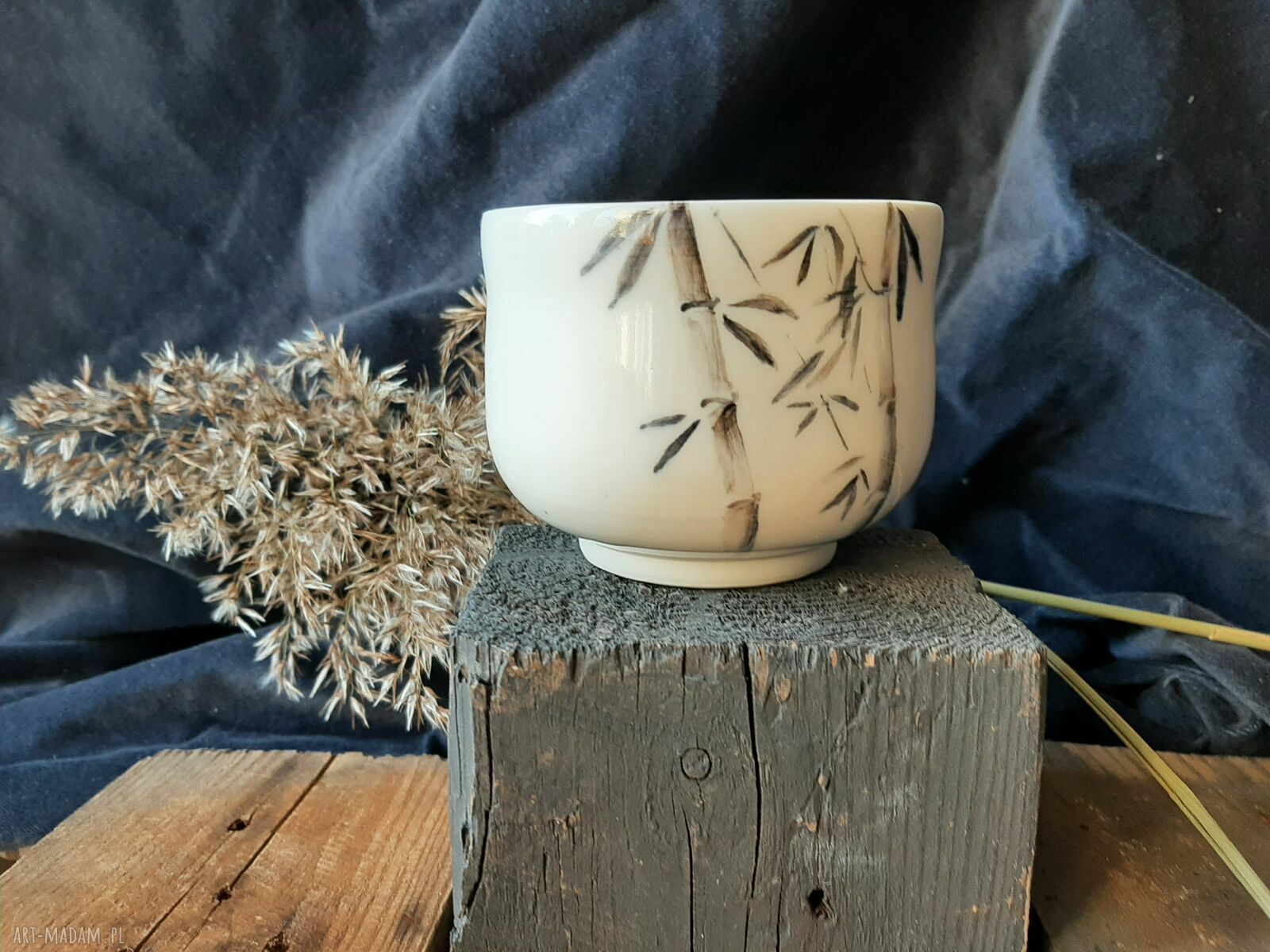 Porcelanowa czarka Bambusy 230 ml do herbaty lub sake