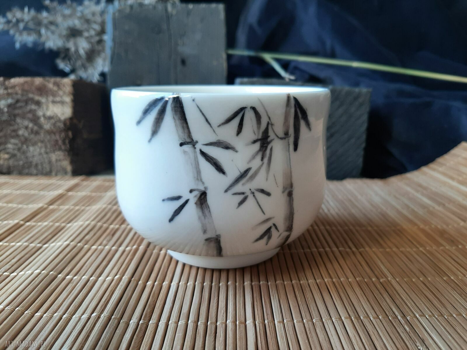 Porcelanowa czarka Bambusy 230 ml (do herbaty lub sake)