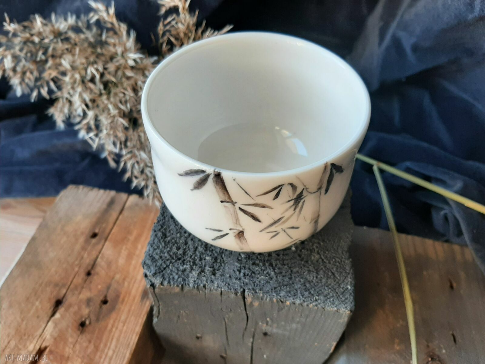 Porcelanowa czarka Bambusy 230 ml (do herbaty lub sake)