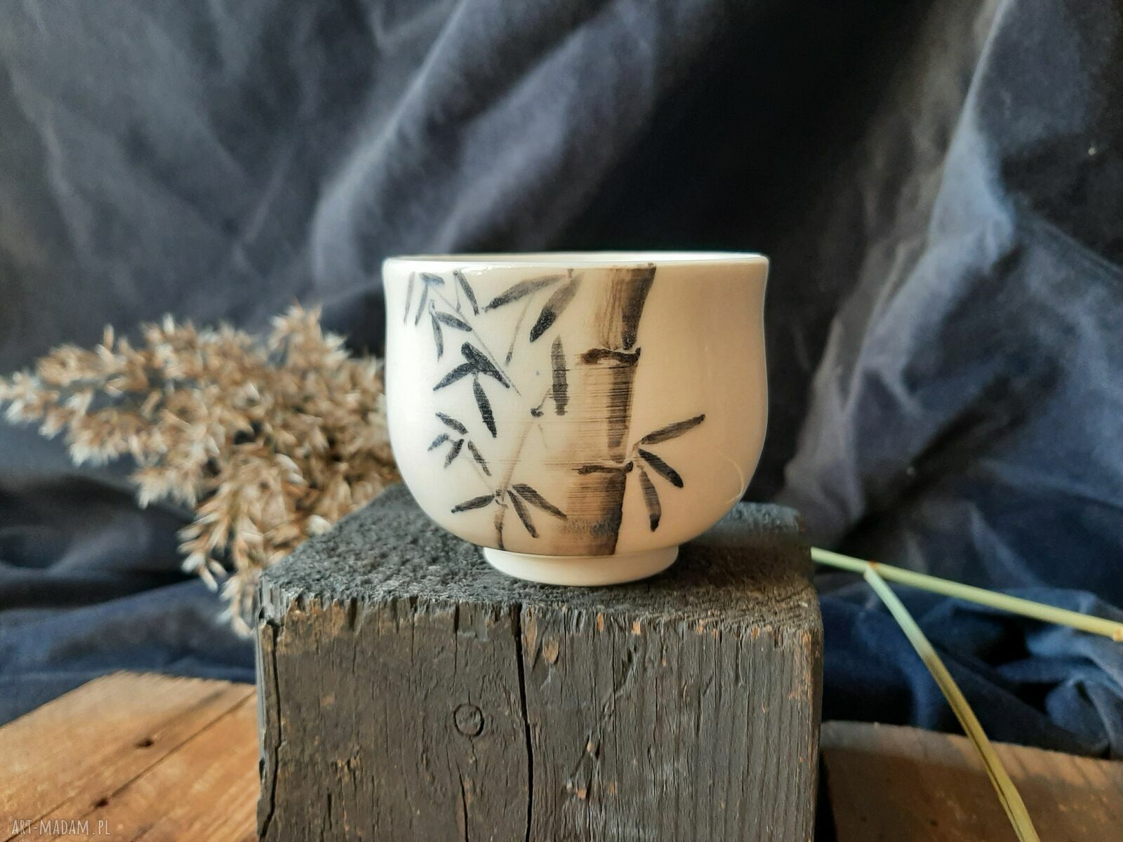 Porcelanowa czarka Bambusy 100 ml do herbaty i sake