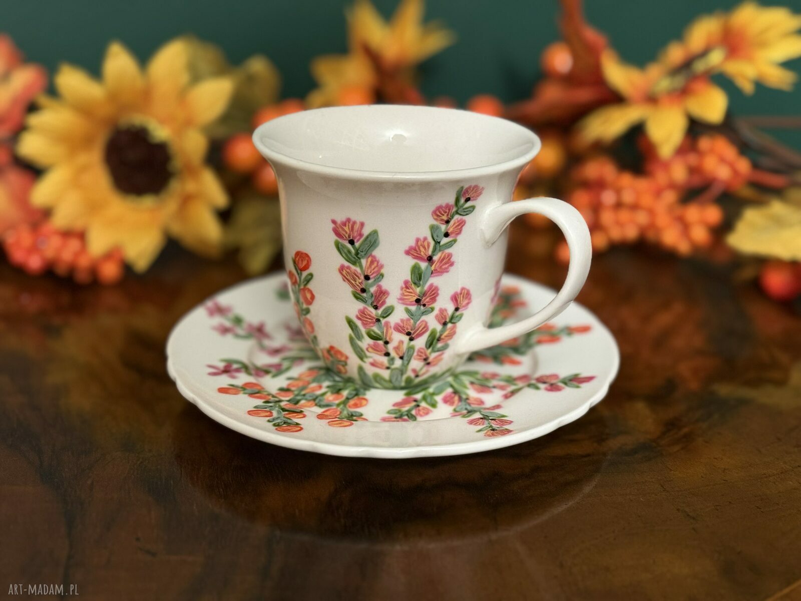 Filiżanka porcelanowa ręcznie malowana Kwiaty dla Ciebie (200 ml)