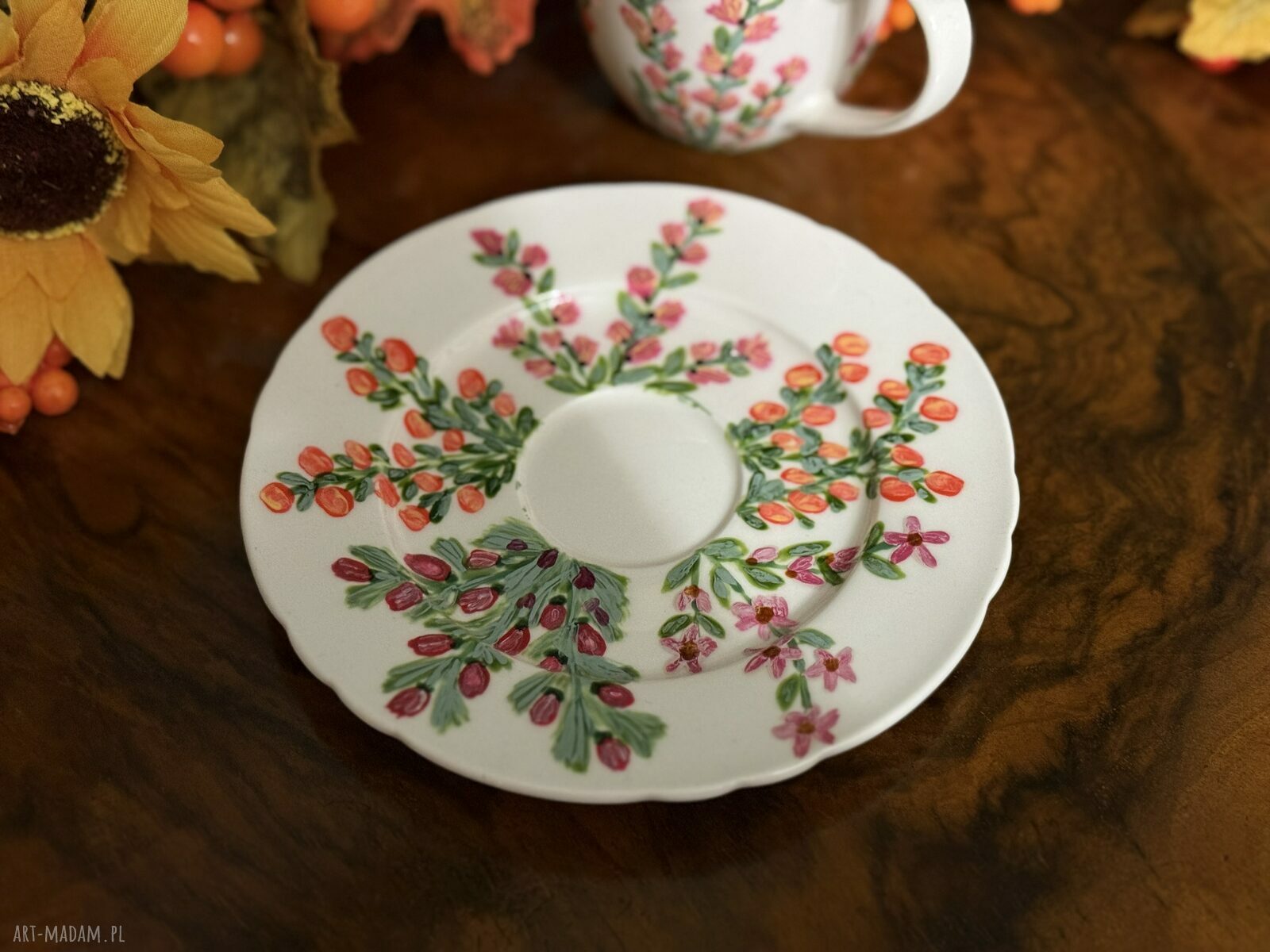 Filiżanka porcelanowa ręcznie malowana Kwiaty dla Ciebie (200 ml)