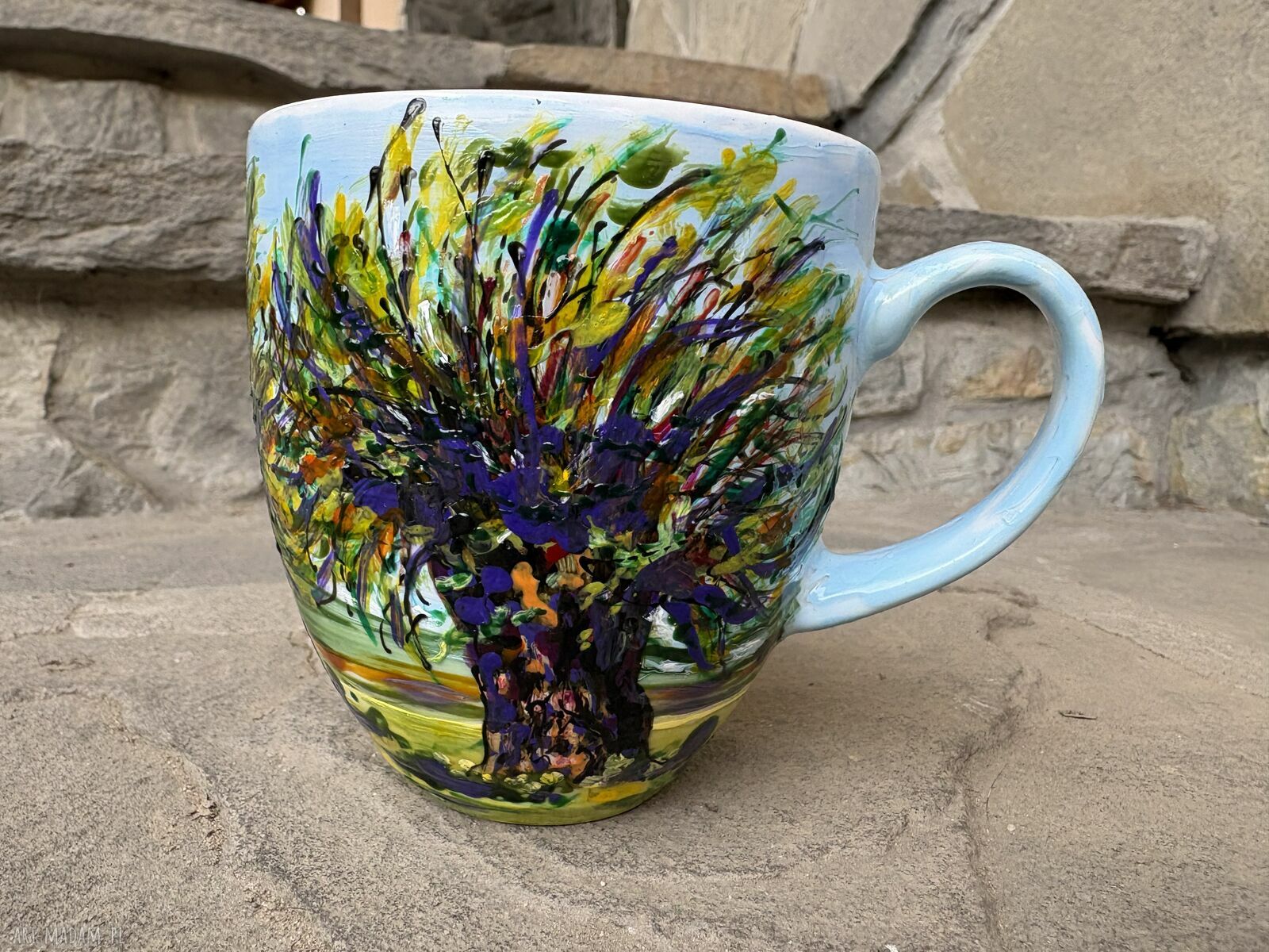 Porcelanowy kubek ręcznie malowany Wierzby (300 ml)