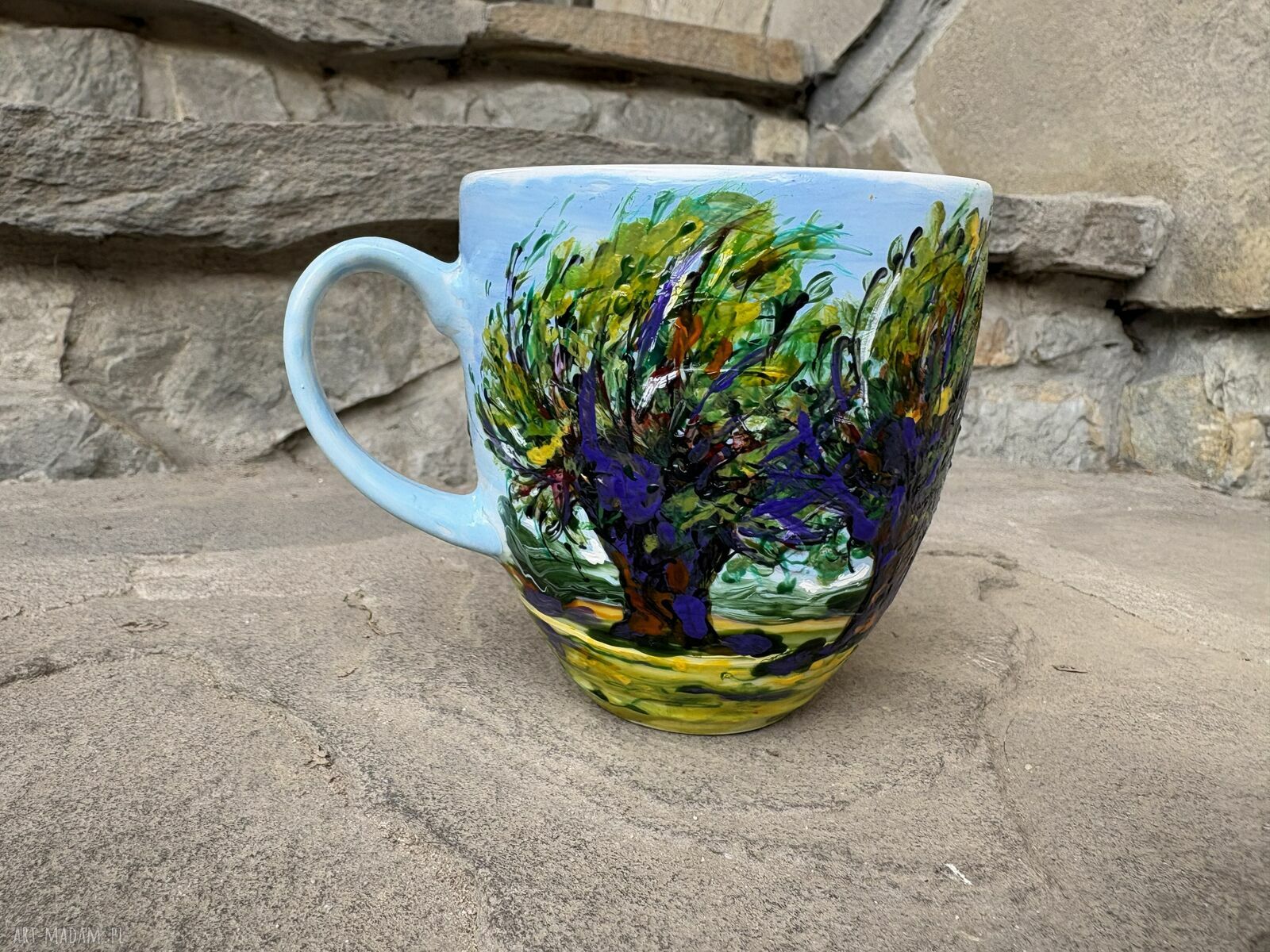 Porcelanowy kubek ręcznie malowany Wierzby (300 ml)