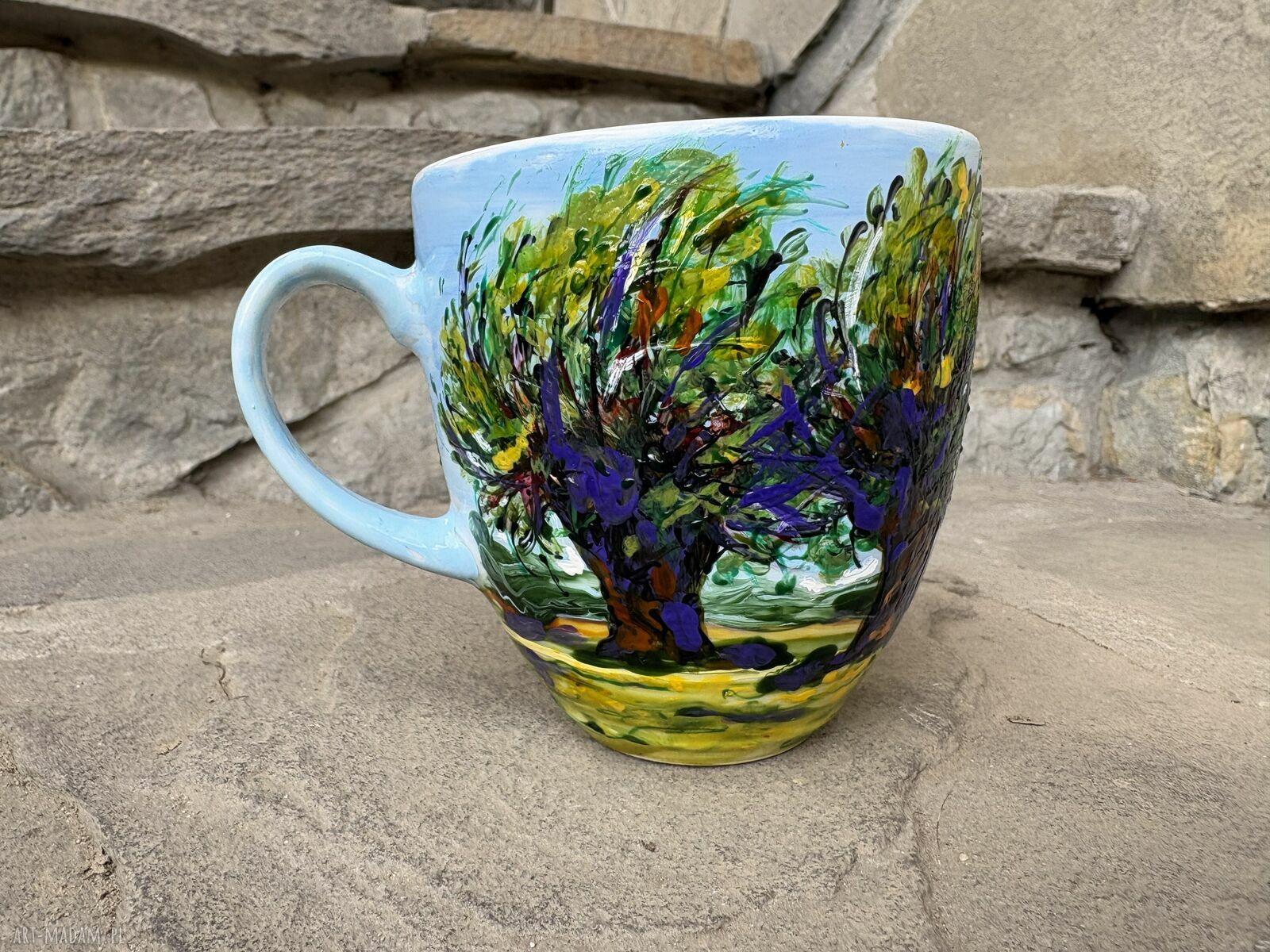 Porcelanowy kubek ręcznie malowany Wierzby 300 ml
