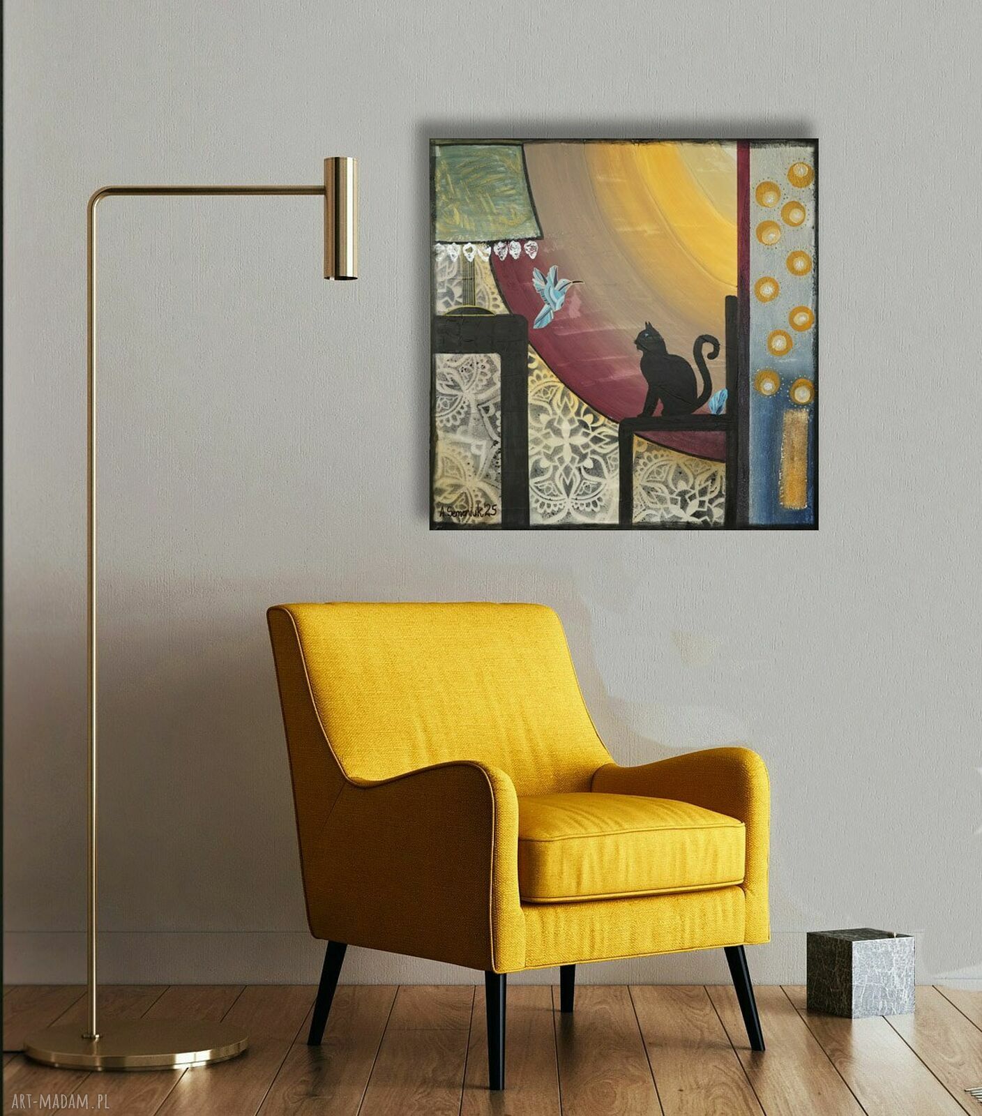 Porozmawiajmy - obraz 3D 80x80 cm z akrylu i struktury