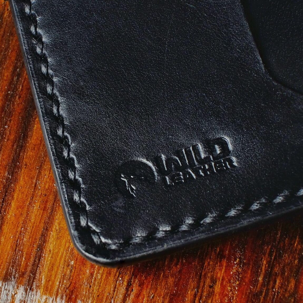 Portfel męski ze skóry naturalnej na monety - model Długi 2