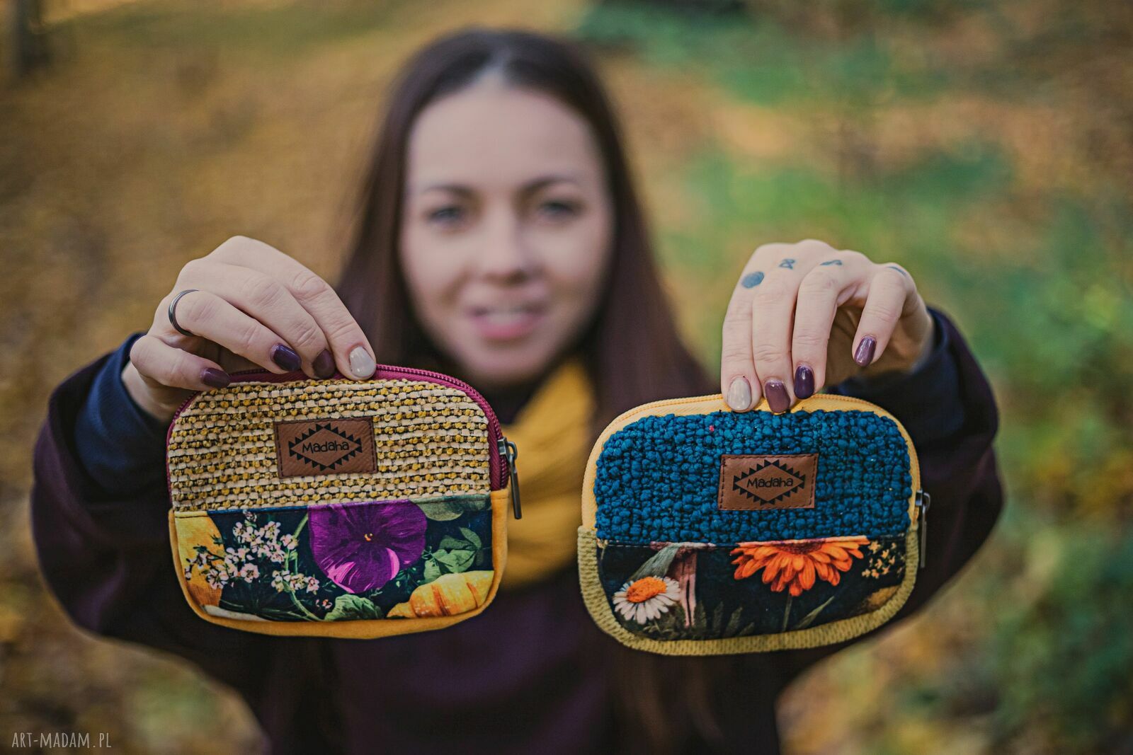Kolorowy portfelik handmade patchwork