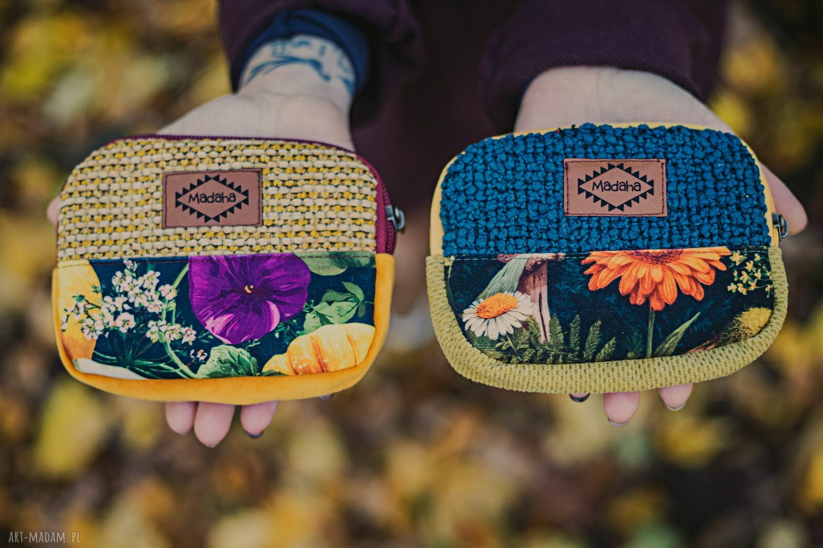 Kolorowy portfelik handmade patchwork
