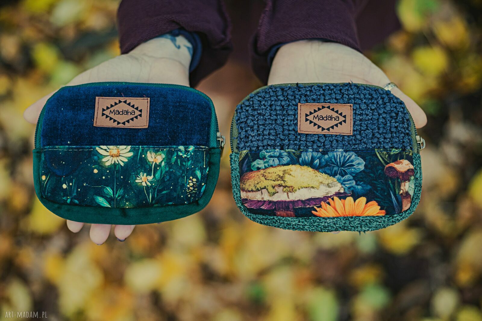 Mały portfelik patchwork handmade z motywem żuka