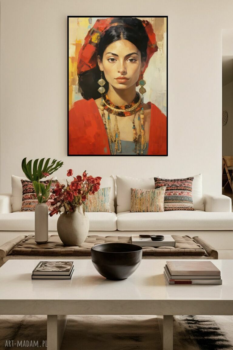 Portret kobiety - plakat 50x70 cm do wnętrza domu