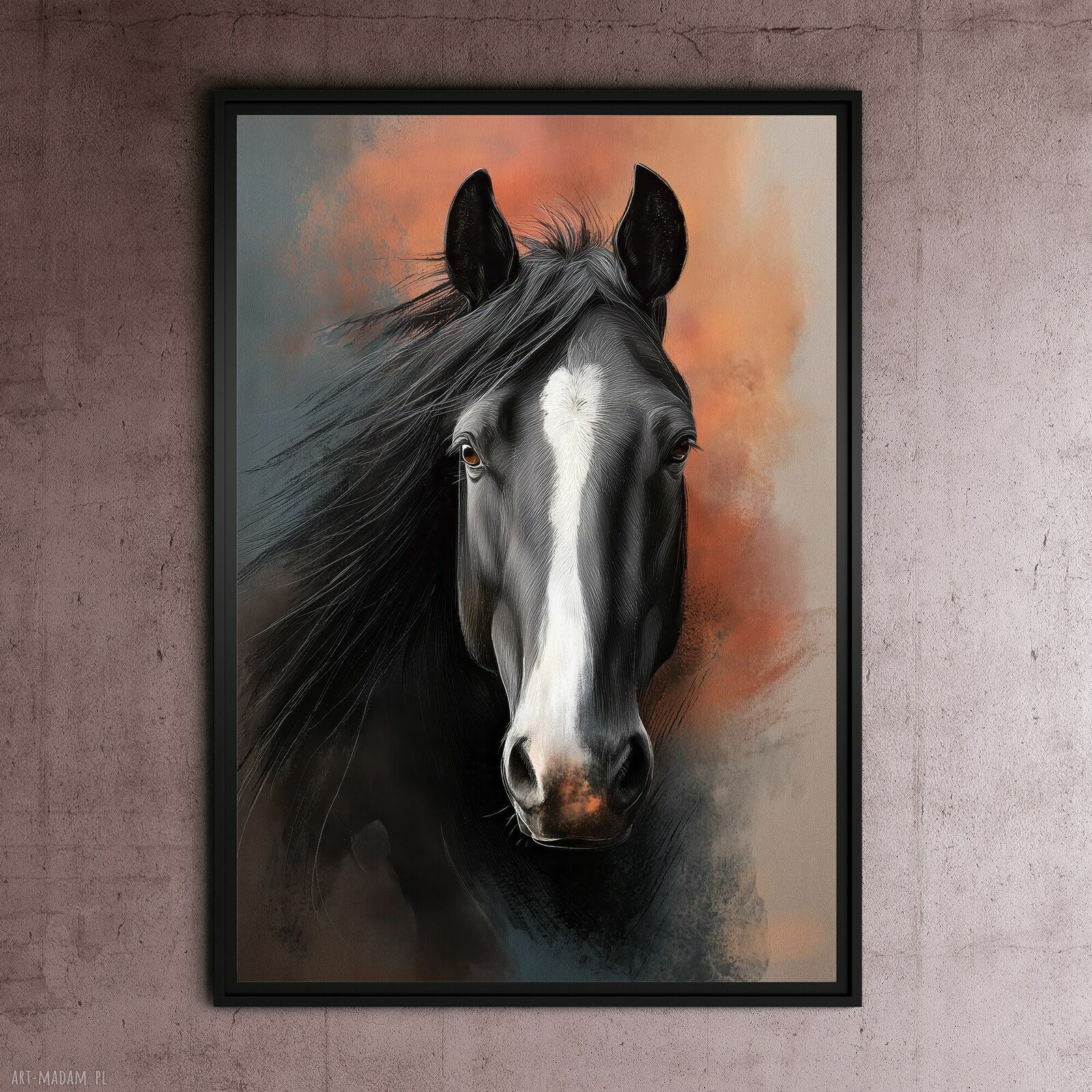 Portret konia 3 - grafika na plakat A3 dla koniarzy
