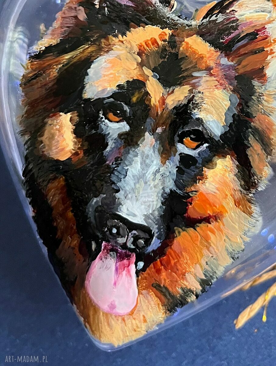 Portret na bombce - personalizowana ozdoba świąteczna 16 cm z akrylu