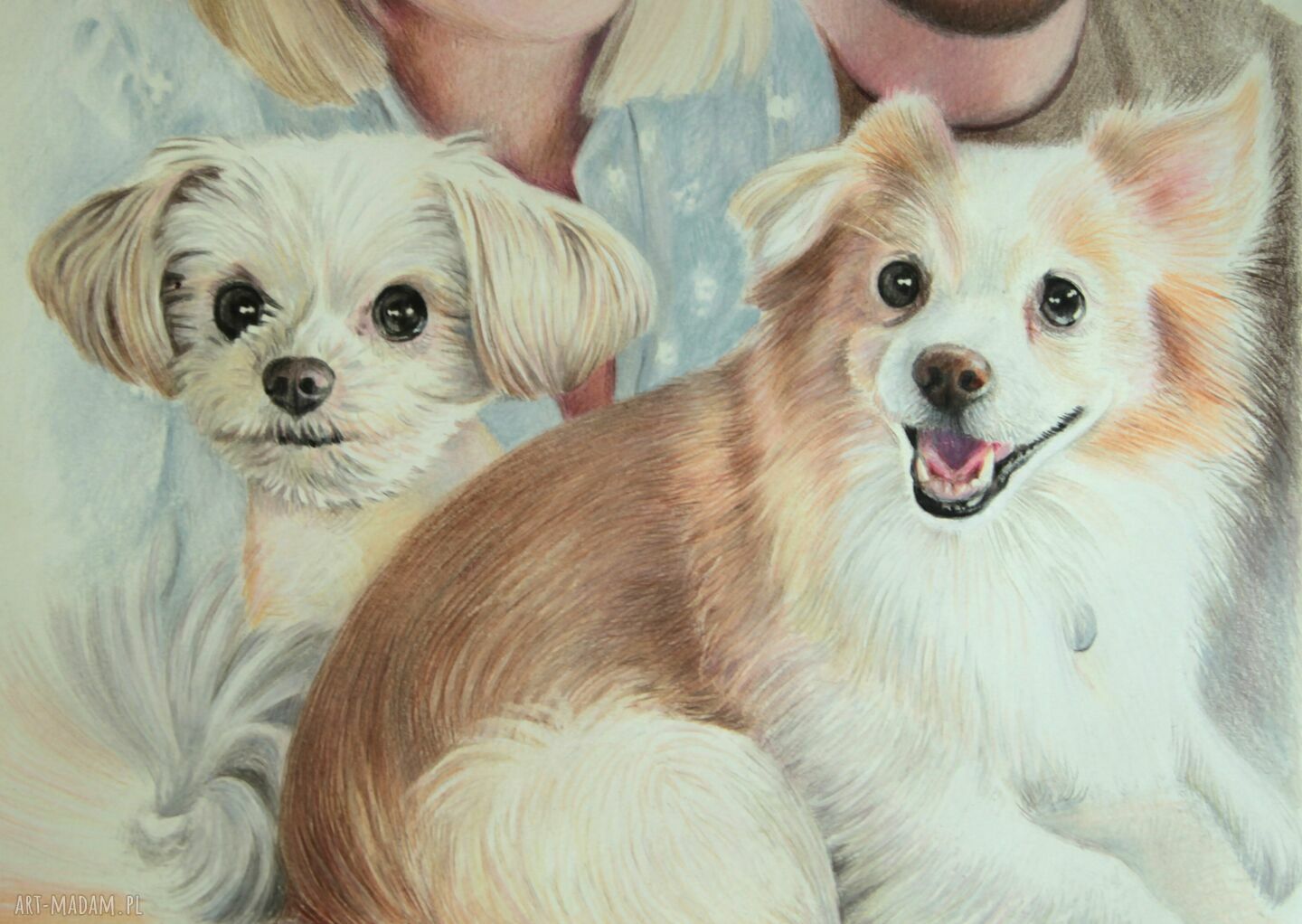 Portret Twojego Pupila - ręcznie robiony rysunek A3 w kredkach lub ołówku