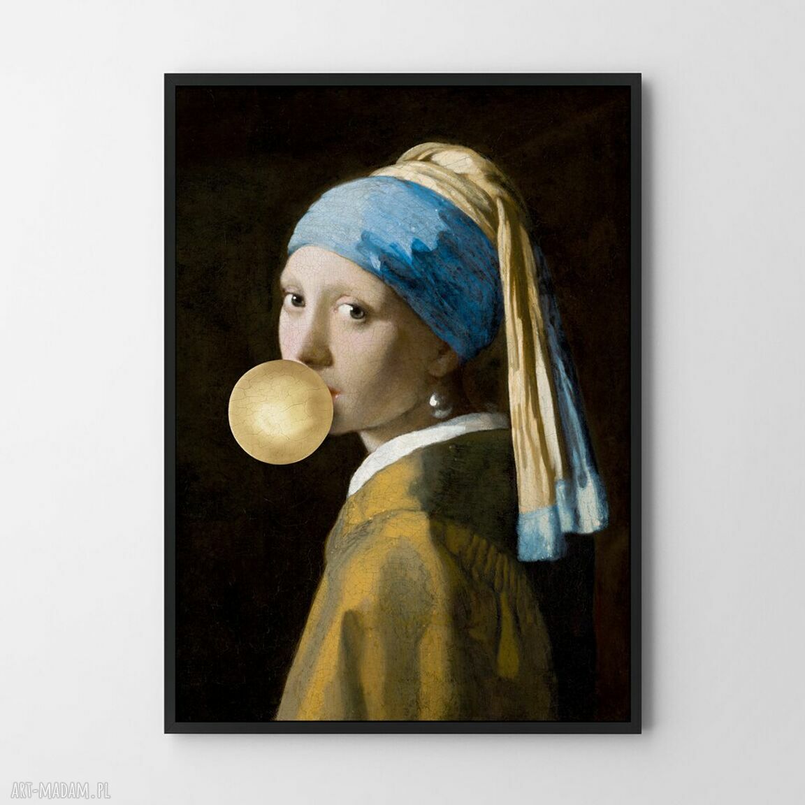 Portret ze złotym balonem - format 50x70 cm
