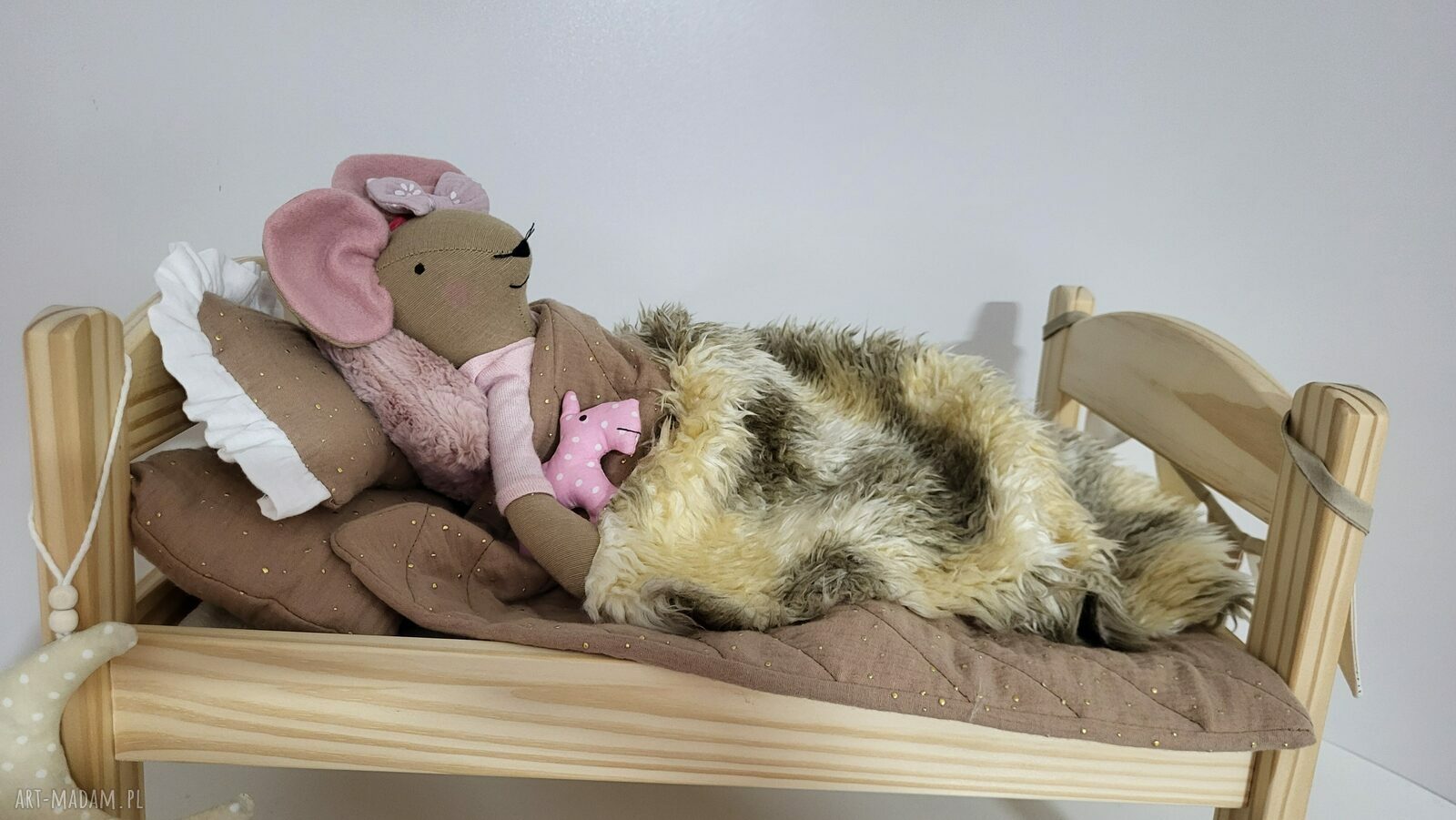 Pościel dla lalek i maskotek z muślinu - 9-elementowy komplet do łóżeczka IKEA DUKTIG