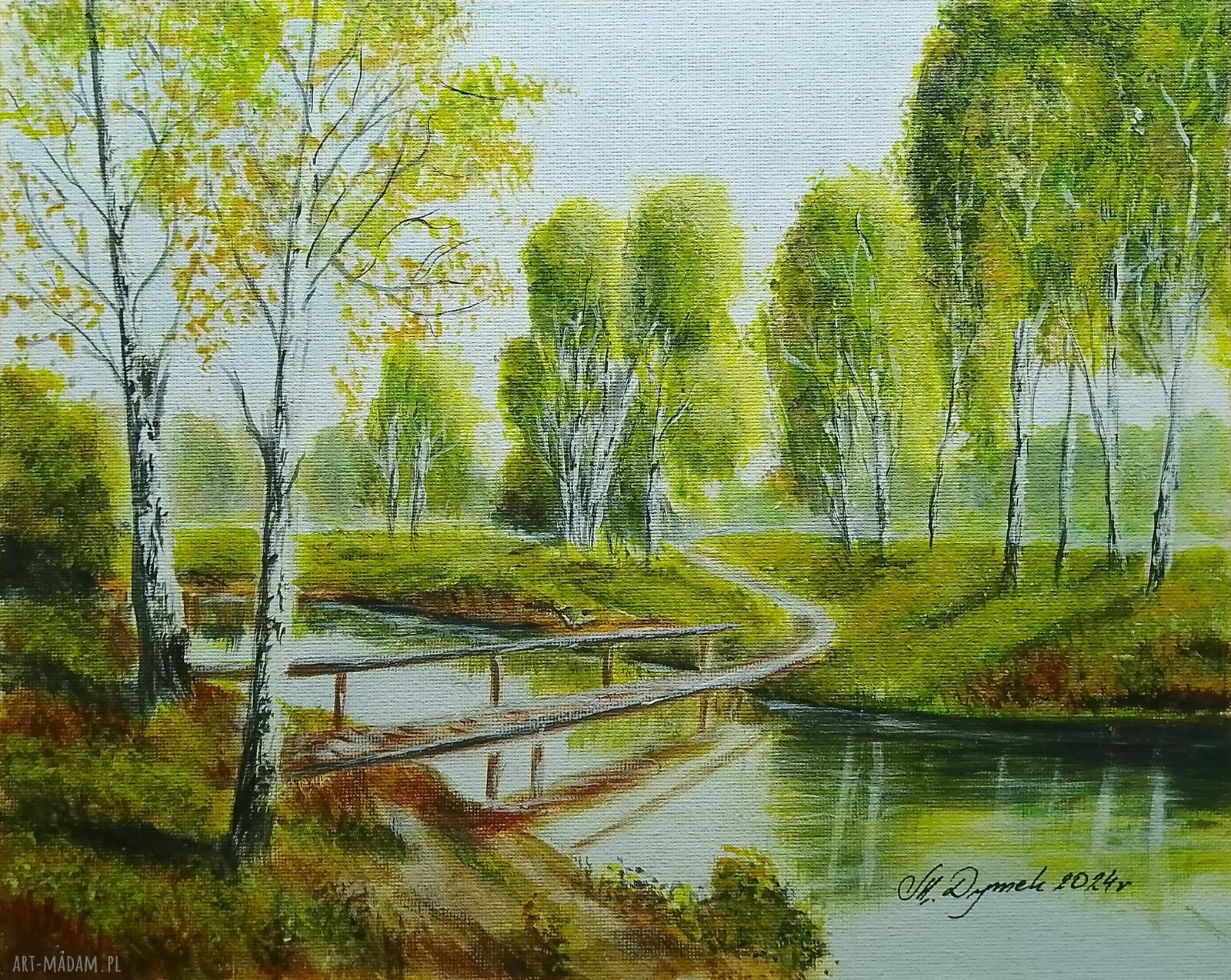 Dyptyk „Natura pędzlem malowana” - zestaw 2 ręcznie malowanych obrazów akrylowych