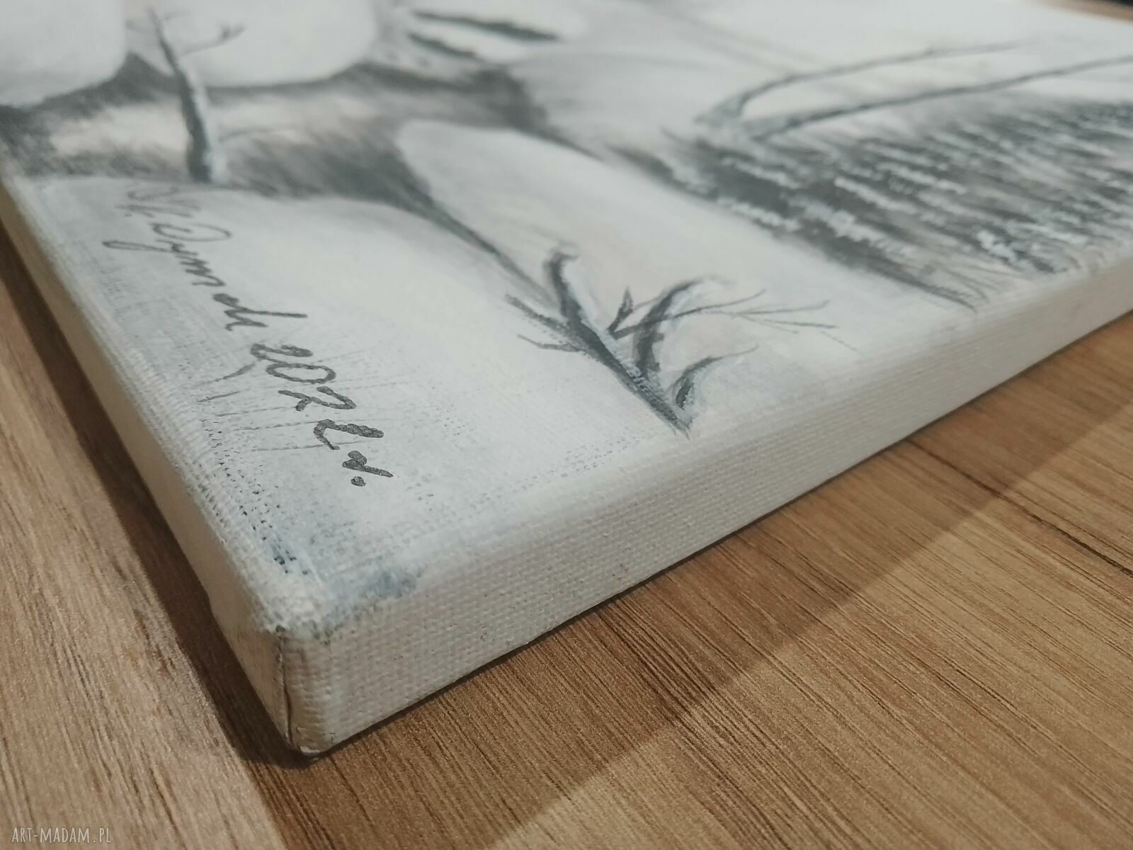Zestaw 3 obrazów skandynawskich - Tryptyk 'Zimowy spokój' 3x40x30 cm